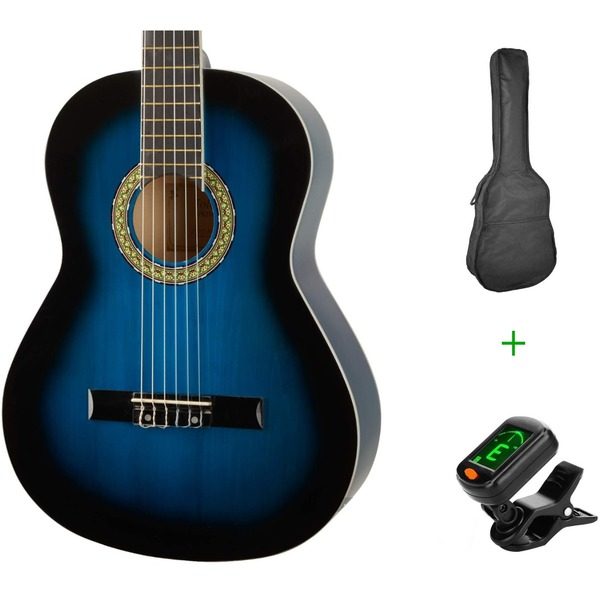 Set Chitara Clasica Blue Dam cu Husa si Tuner